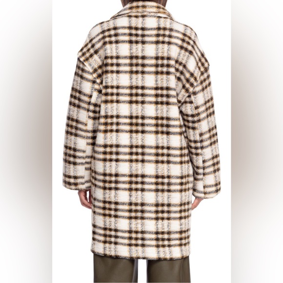 ✨Host Pick✨Blank NYC Plaid Lightweight Teddy Coat- Sz Medium - Picture 2 of 5